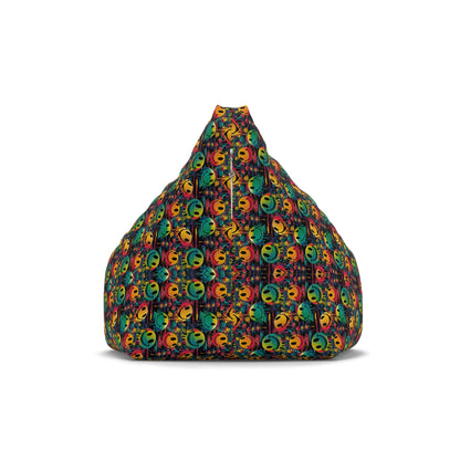 "Smiley Green Yellow Pattern" BEAN BAG CHAIR COVER