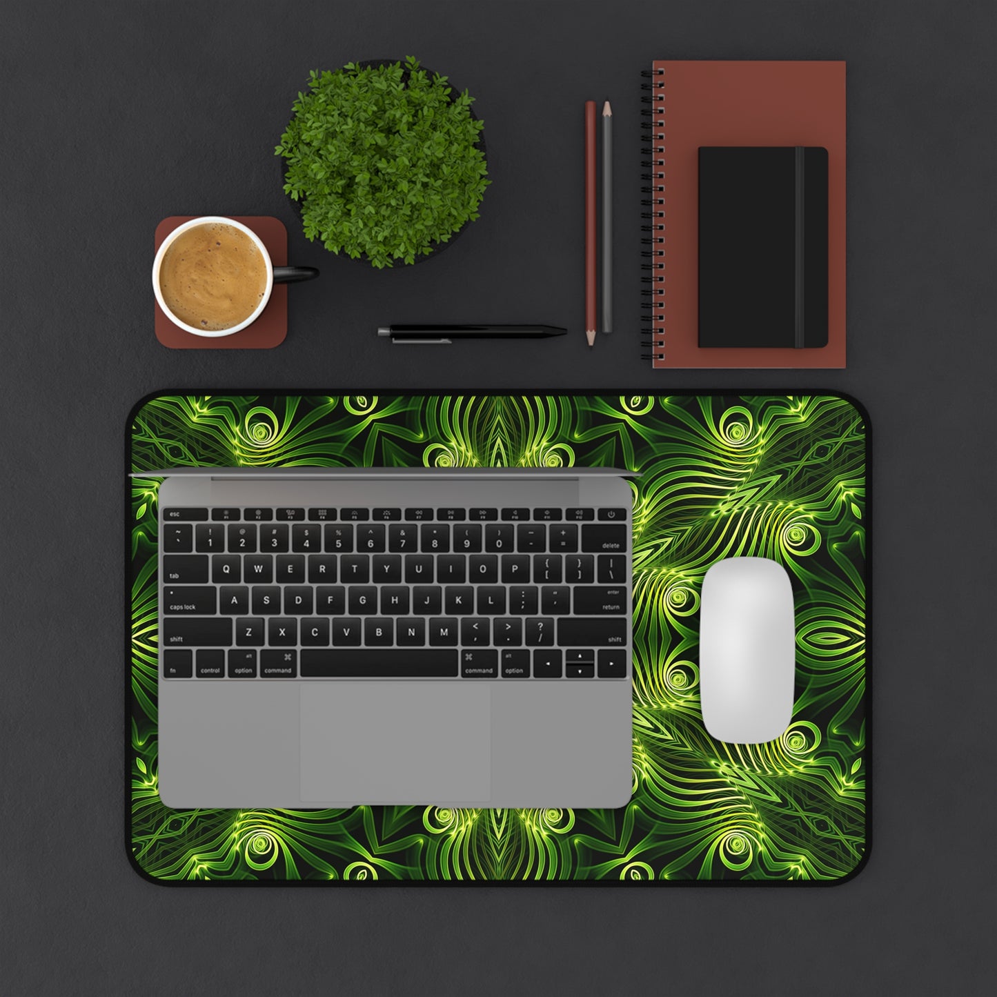 "Green Lattice" DESK MAT (12x18)(12x22)(15.5x31)