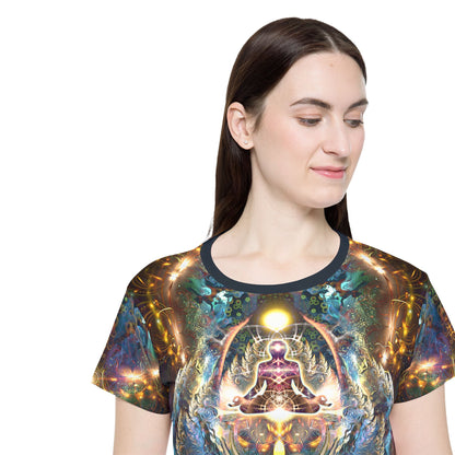 Folded Density 432 sport tee showing the collar and print detail.