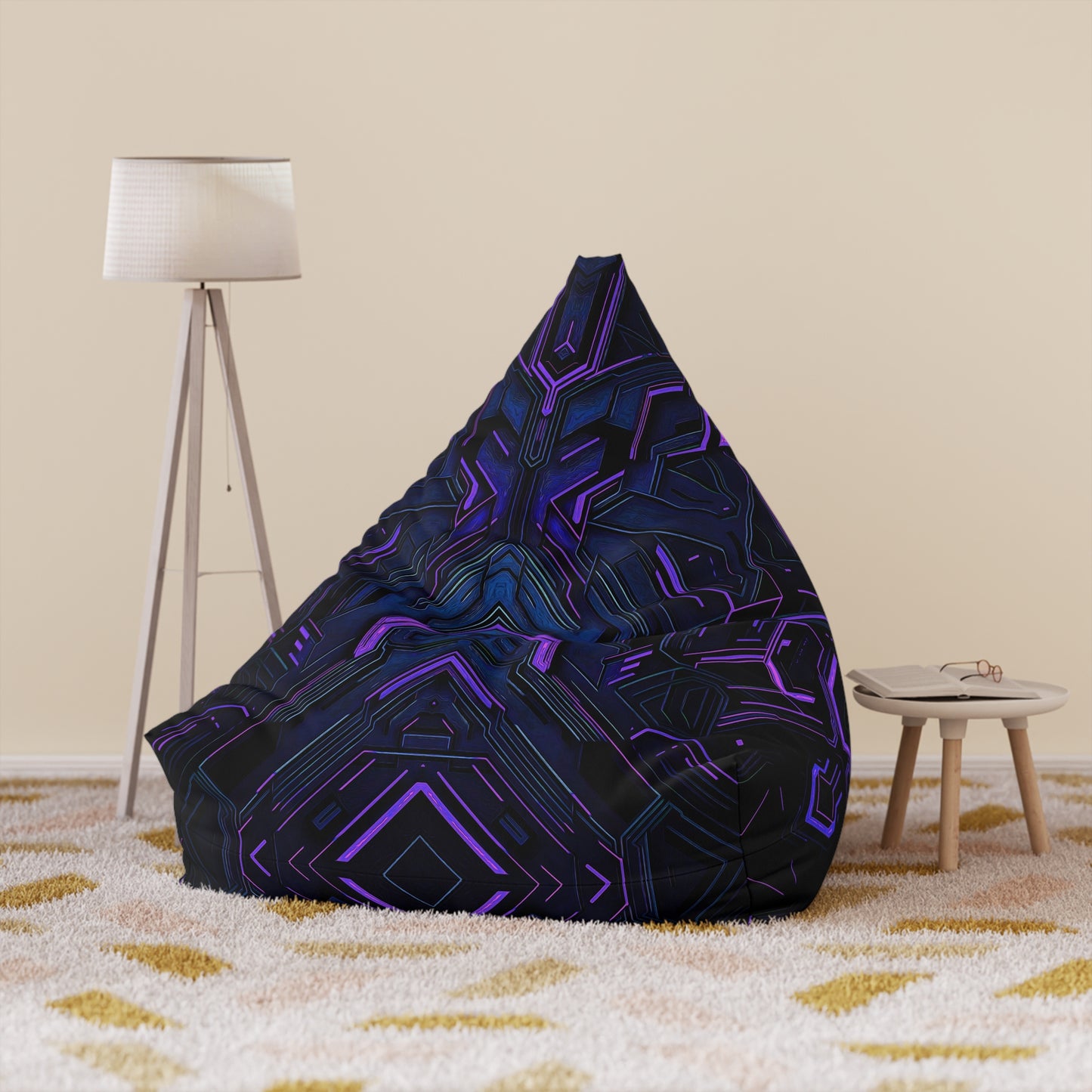 "Alice In Night City" BEAN BAG CHAIR COVER