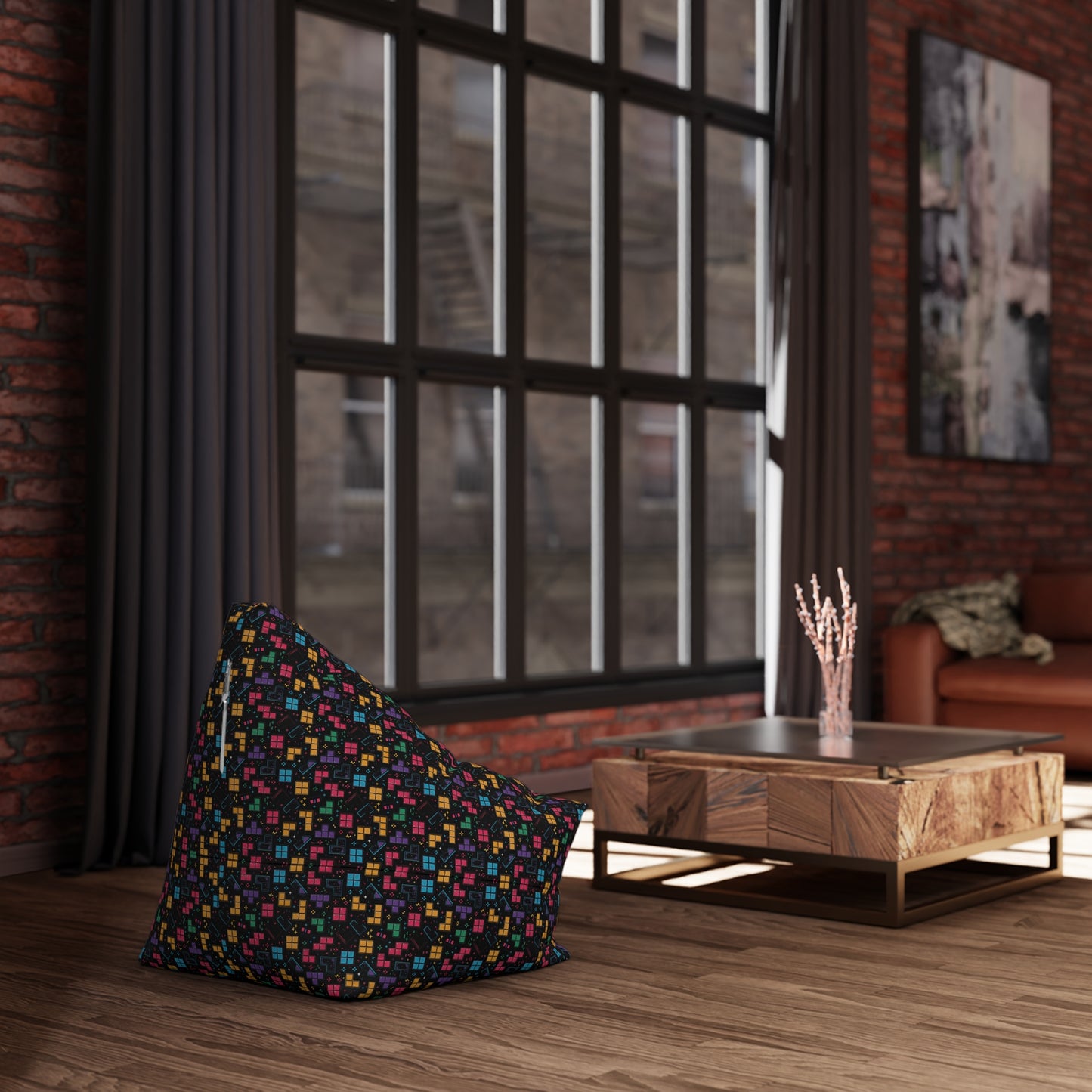 "Tetris Pattern" BEAN BAG CHAIR COVER
