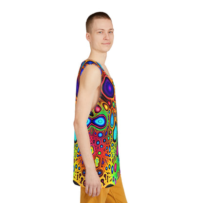 Men's tank top in the Psycho Leopard colorway