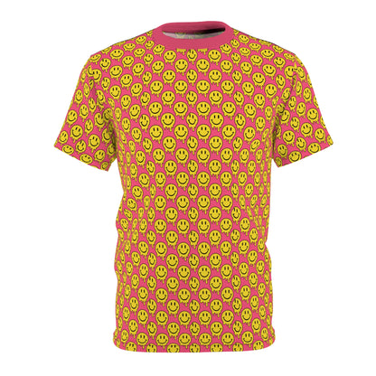 "Yellow and Pink Smiley Pattern" PREMIUM TEE