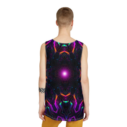 Angled view showing the Knight City Core print along the tank top's side seam.