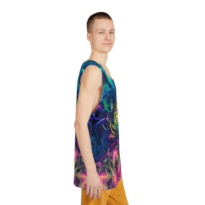 Folded Gatekeepers men's tank top showing the soft polyester-spandex fabric.
