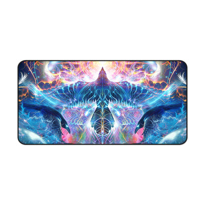 Size comparison of the three Soul Seeker desk mat sizes side by side