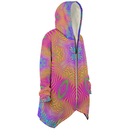 "Neon King Mandala" HOODED CLOAK