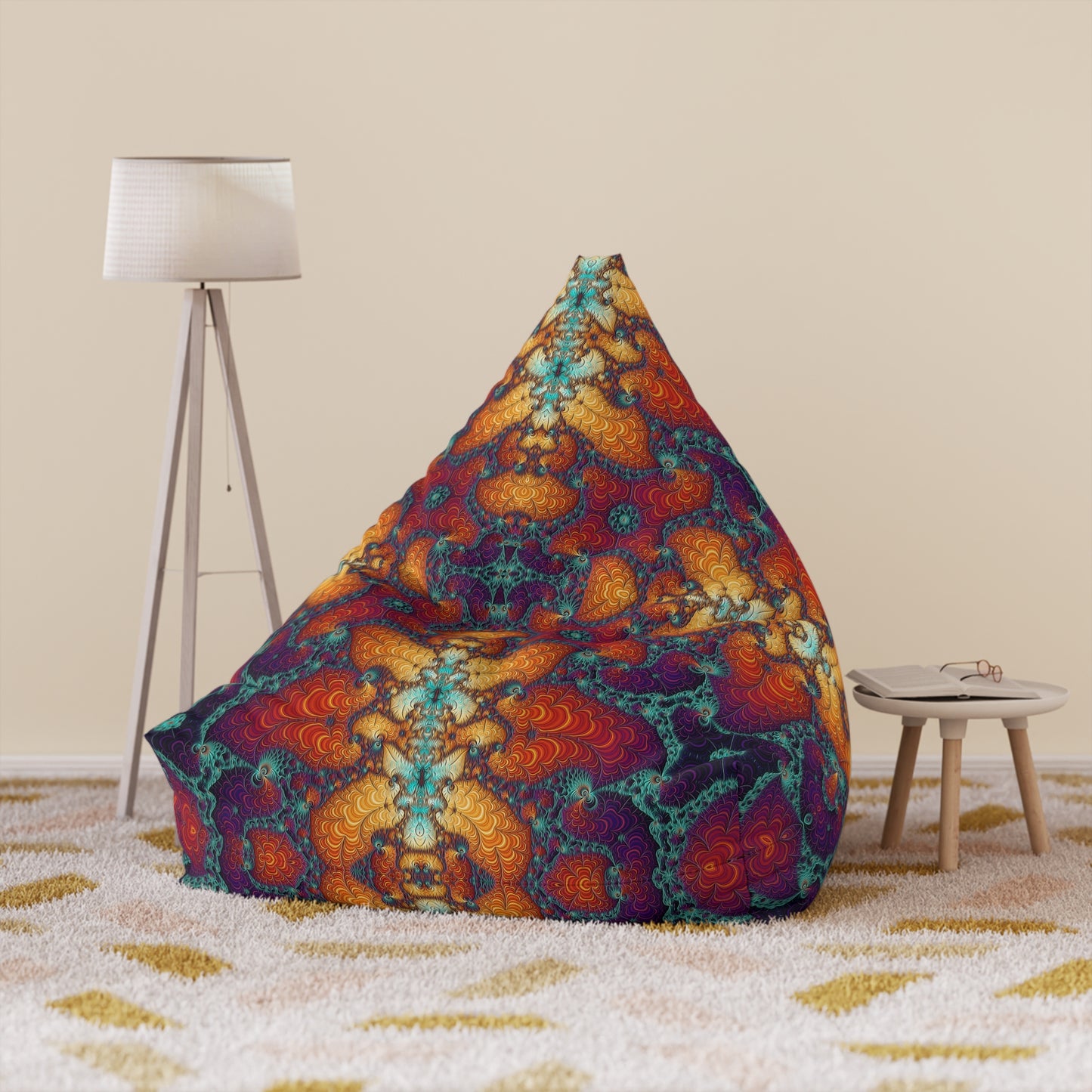 "Psychedelic Fractal" BEAN BAG CHAIR COVER