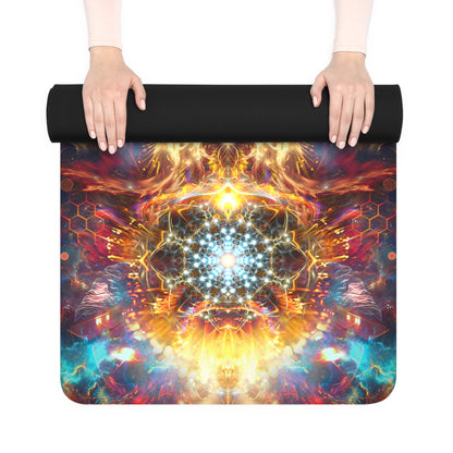 The Wanderers yoga mat with the full edge-to-edge print design.