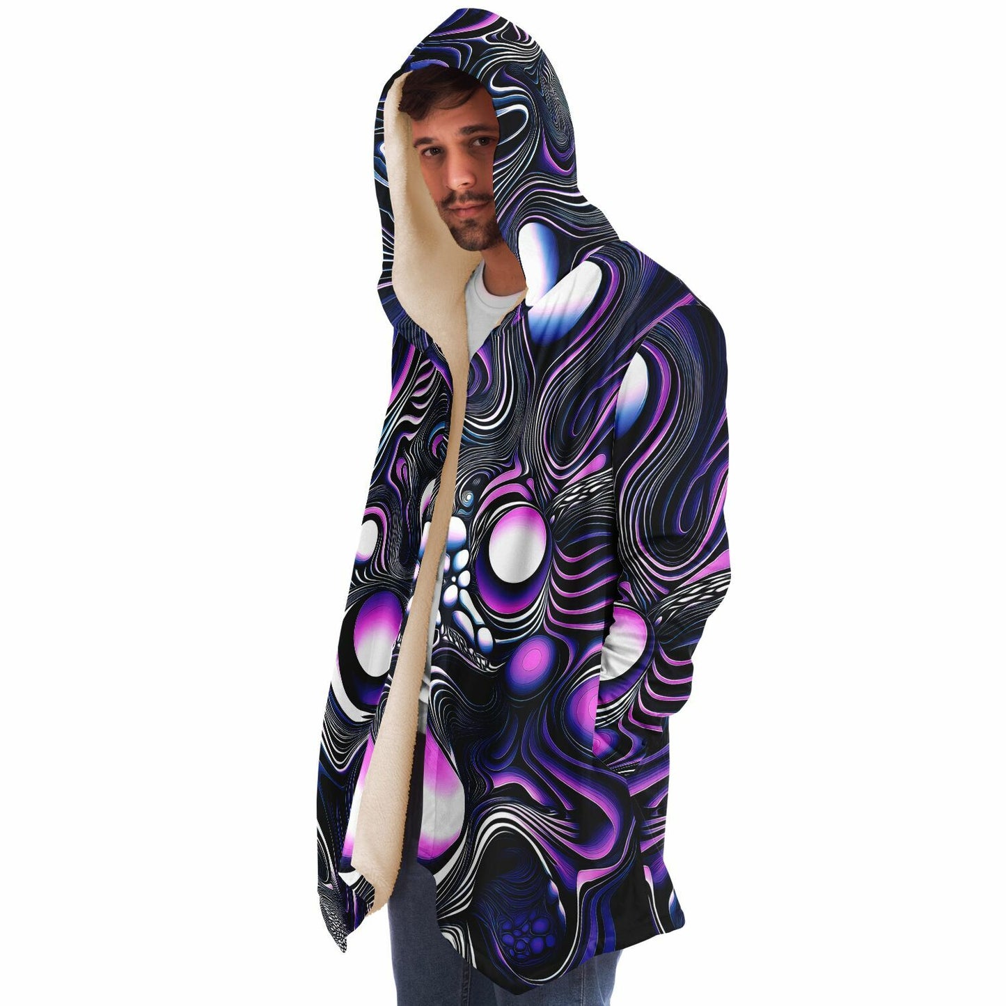 "Time Is An Illusion" HOODED CLOAK