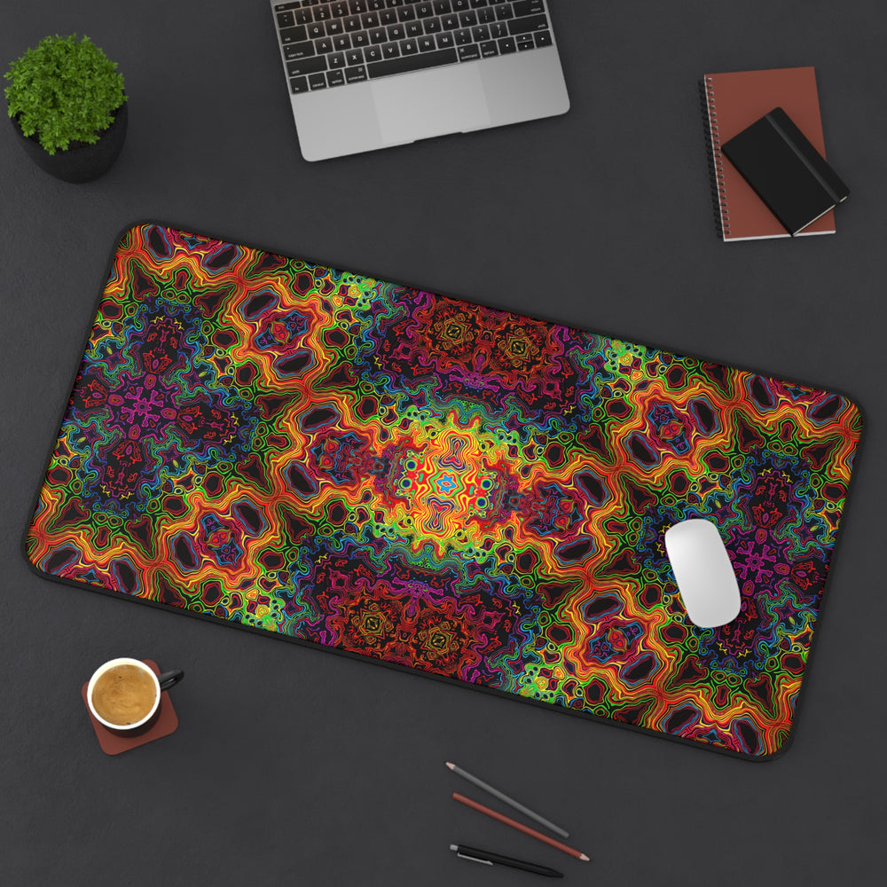 "Lysergic Burst" DESK MAT (12x18)(12x22)(15.5x31)