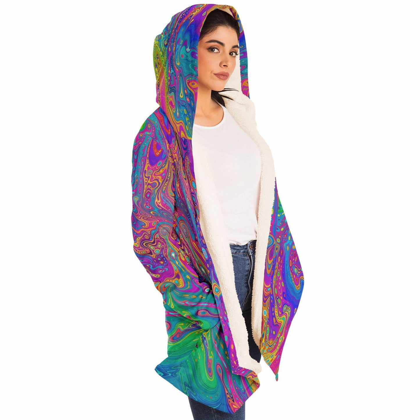 "UV Bleed" HOODED CLOAK