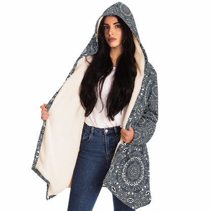 "Wild Cat (White) Pattern" HOODED CLOAK