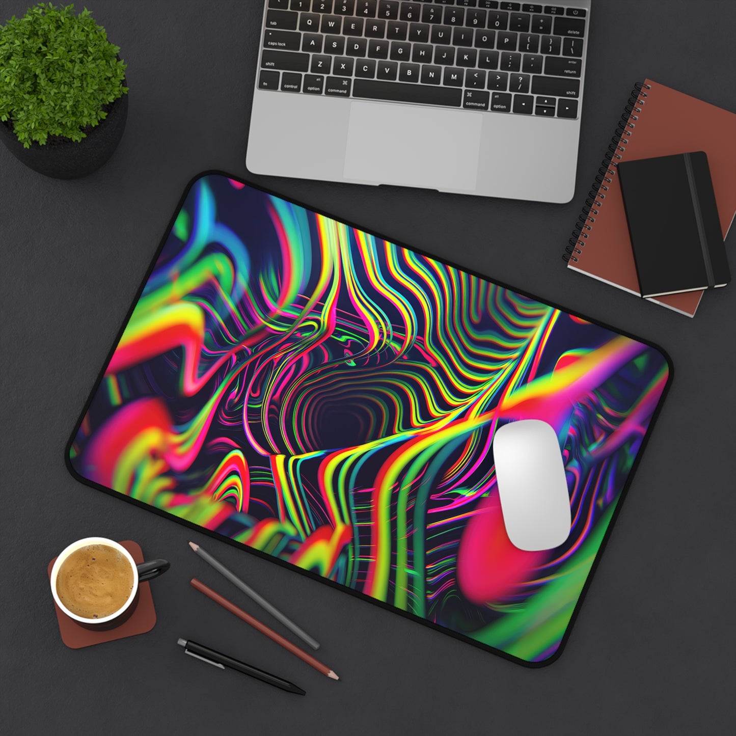 "Psychedelic Tracers" DESK MAT (12x18)(12x22)(15.5x31)