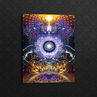 Immortal Truth canvas print showing an ouroboros snake cycling through psychedelic fractal color.