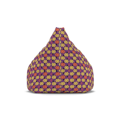 "Purple Melting Smiley" BEAN BAG CHAIR COVER