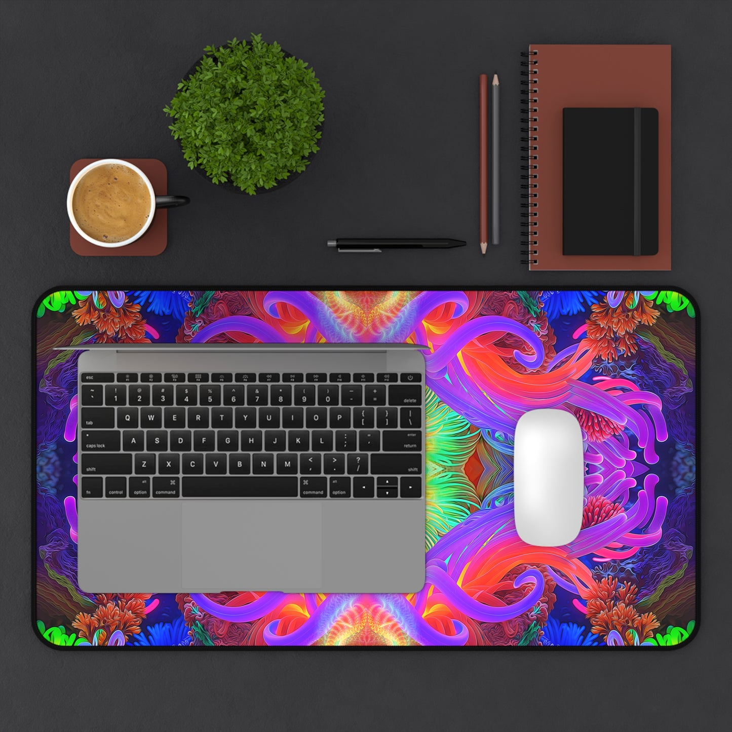 "Anemone" DESK MAT (12x18)(12x22)(15.5x31)