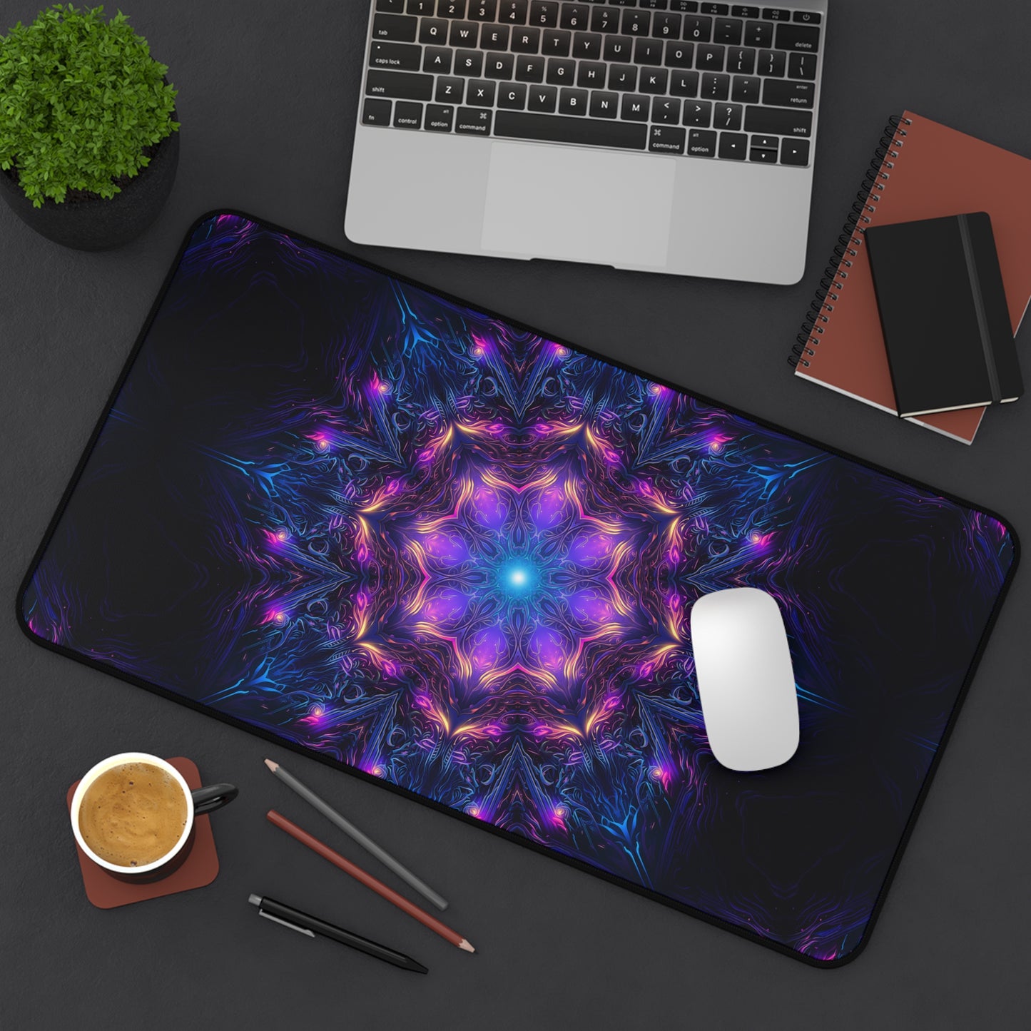 "Twilight Glow Mandala" DESK MAT (12x18)(12x22)(15.5x31)