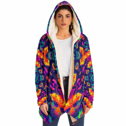 "Mush Tree So Color Mandala" HOODED CLOAK