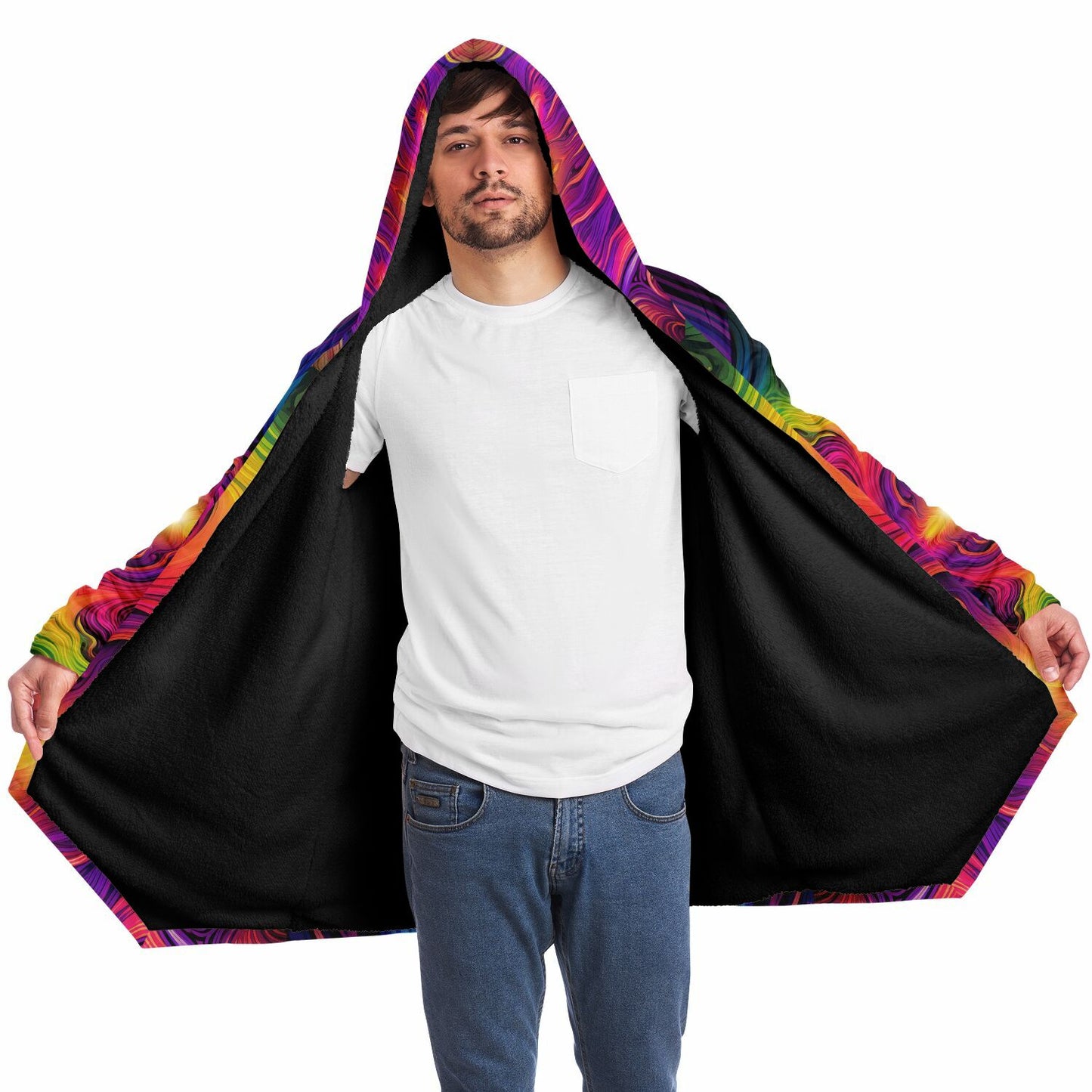 "Cosmic Currents" HOODED CLOAK