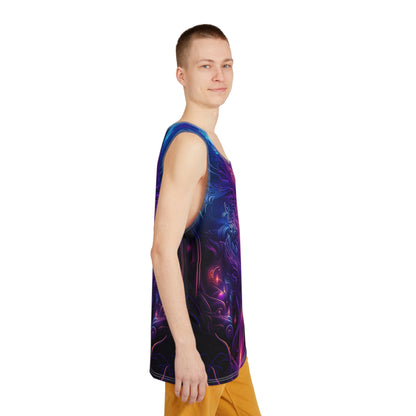 Flat lay of the Midnight Spell tank top showing the full front design.