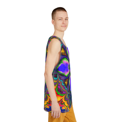 The Stillpoint men's tank top photographed from above on a flat surface.