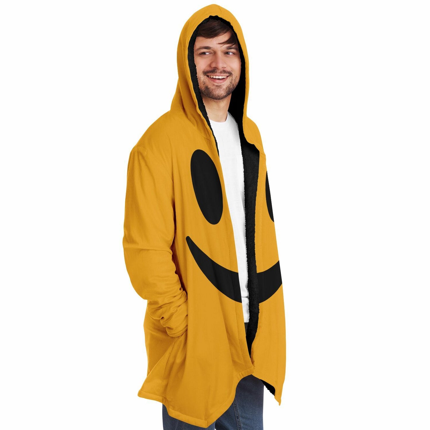 "Yellow Smiley" HOODED CLOAK