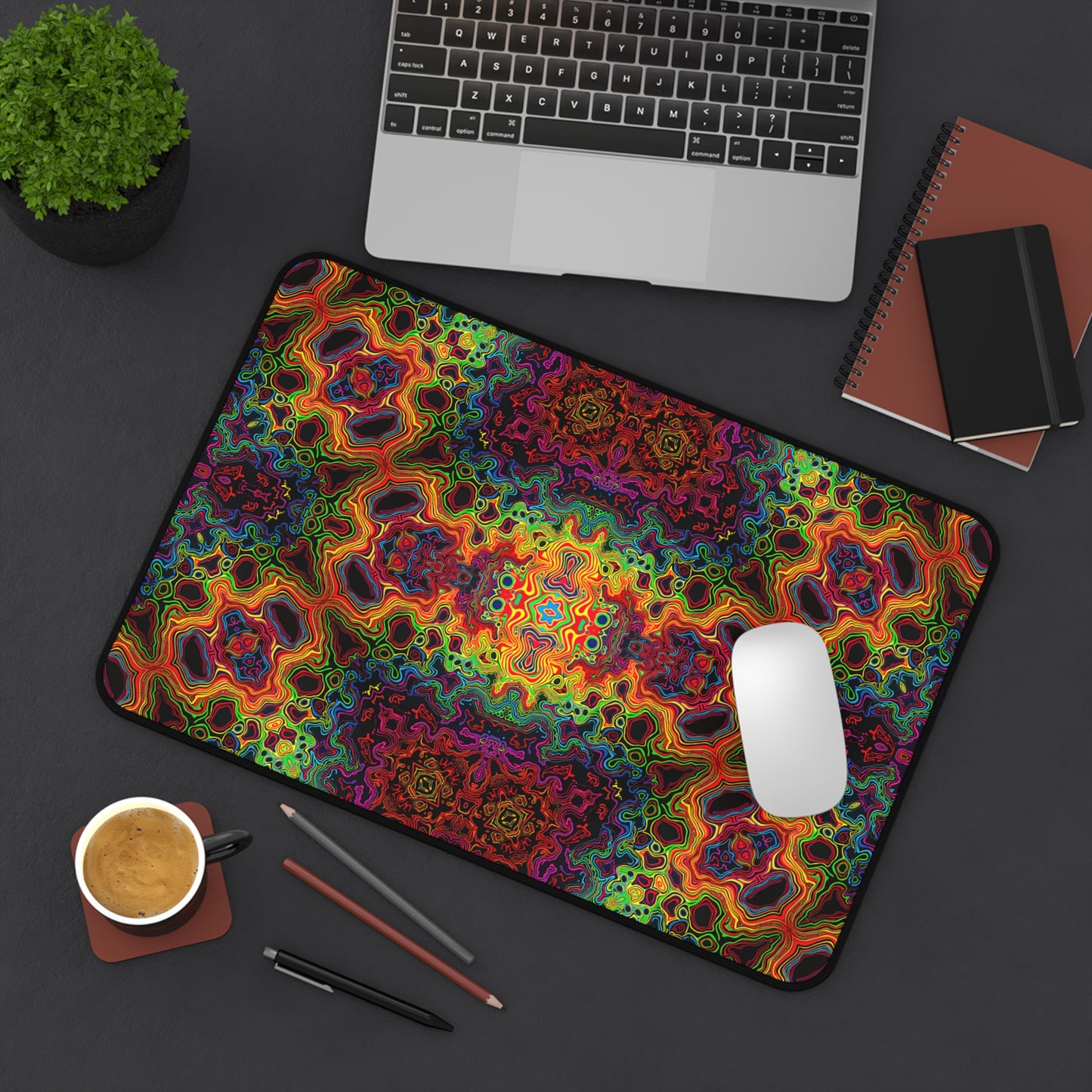 "Lysergic Burst" DESK MAT (12x18)(12x22)(15.5x31)