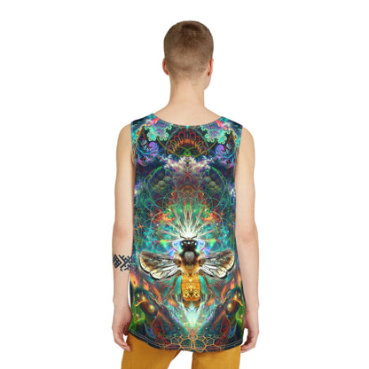 Folded view of the 'To Bee or Not To Bee' men's tank top on a plain background.