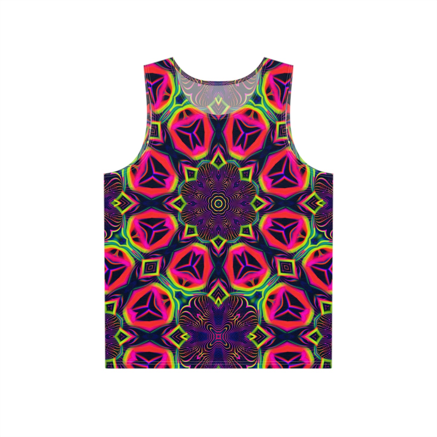 "Psychedelic Tracers Mandala" MEN'S TANK TOP