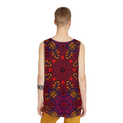 Catnip men's tank top shown on a model at an angle.