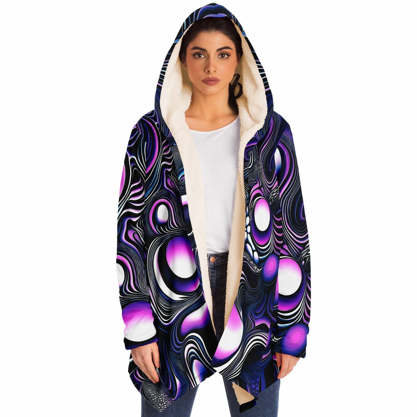 "Time Is An Illusion" HOODED CLOAK