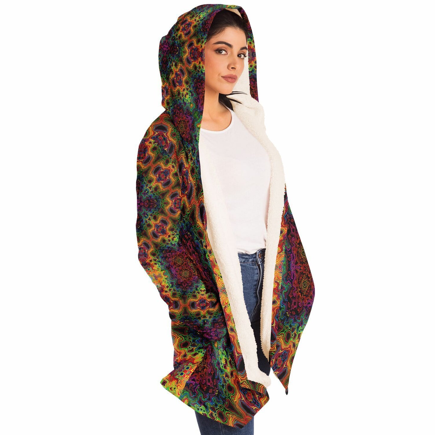 "Lysergic Burst" HOODED CLOAK