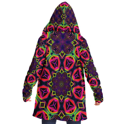 "Psychedelic Tracers Mandala" HOODED CLOAK