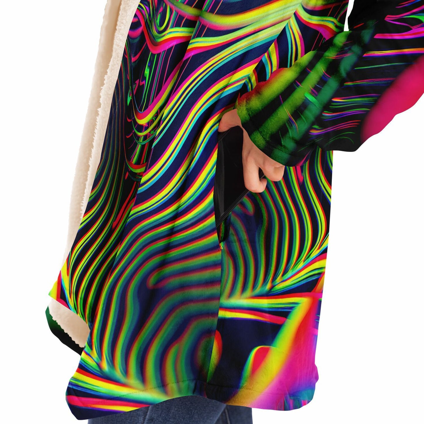 "Psychedelic Tracers" HOODED CLOAK