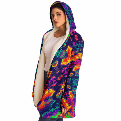 "Mush Tree So Color Mandala" HOODED CLOAK