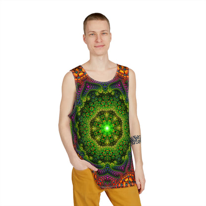 Angled view of the Oasis men's tank top.