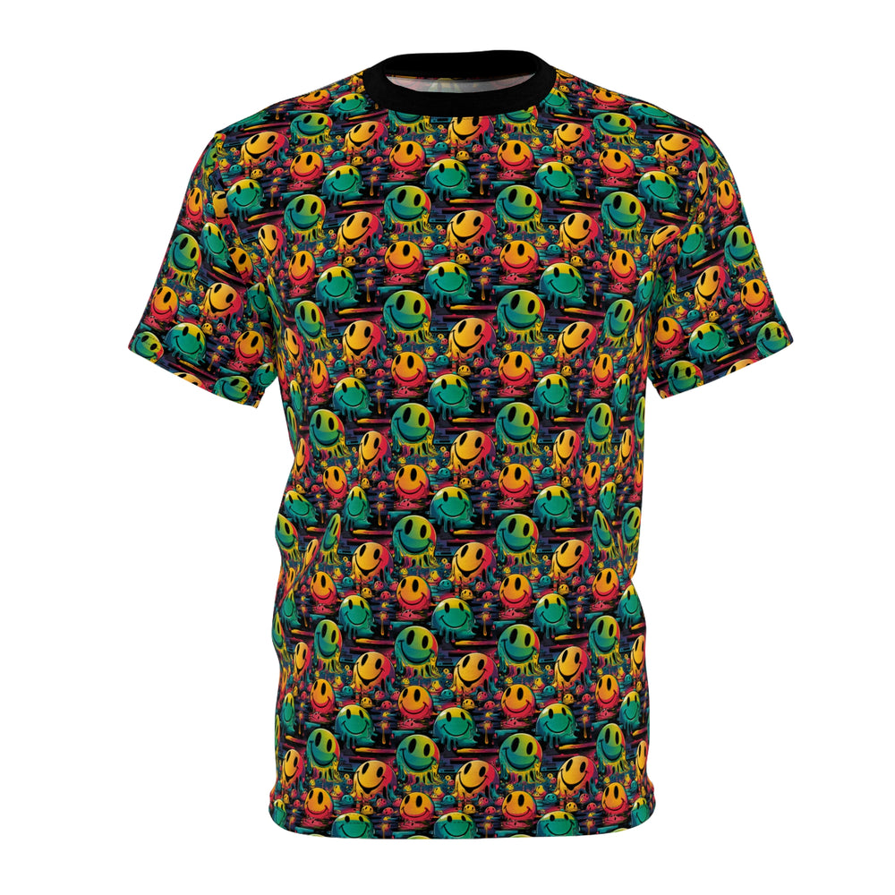 Smiley Green Yellow Pattern Premium Tee