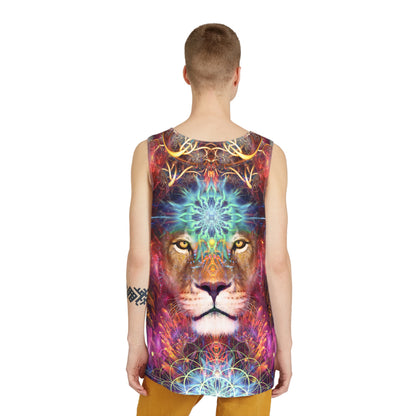 "Genesis" men's tank top, additional product photo showing the all-over print design.