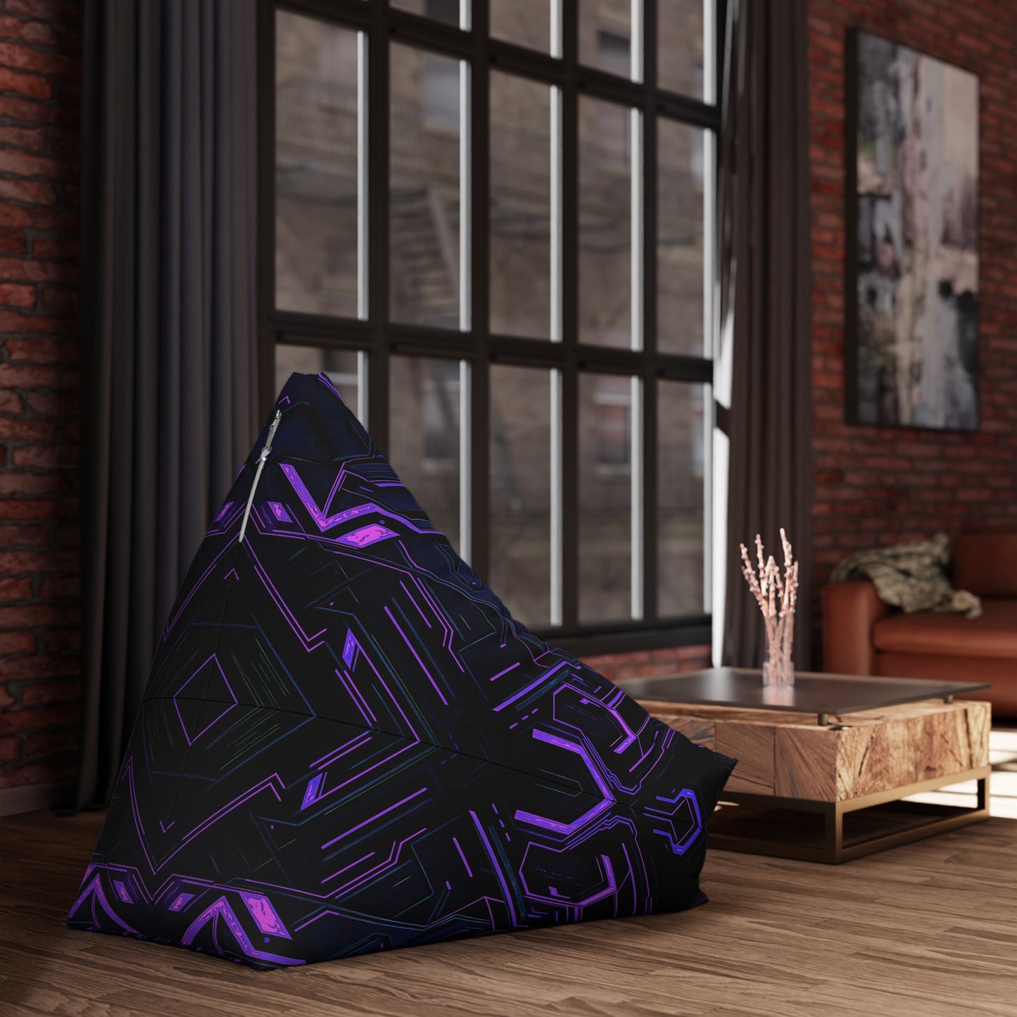 "Alice In Night City" BEAN BAG CHAIR COVER