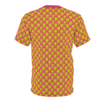 "Yellow and Pink Smiley Pattern" PREMIUM TEE