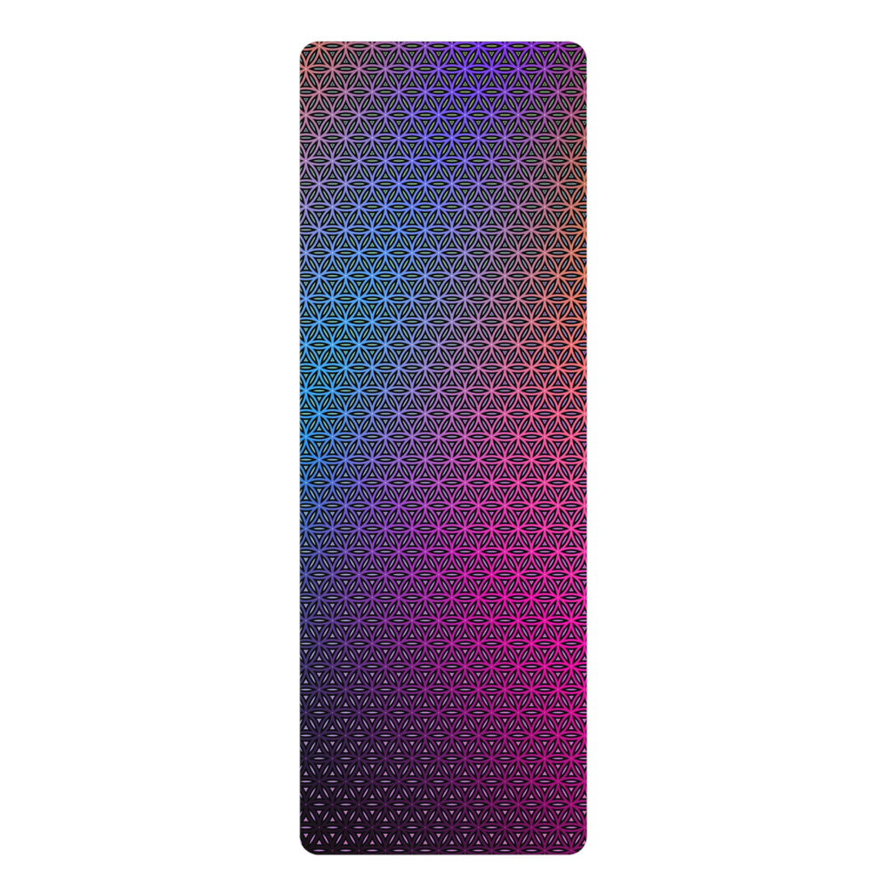 "Rainbow Flower of Life Mandala" YOGA MAT