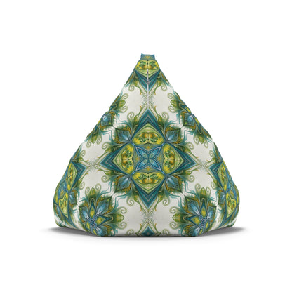 "Porcelain Bloom" BEAN BAG CHAIR COVER