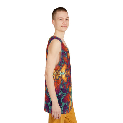Men's tank top in the Psychedelic Fractal colorway