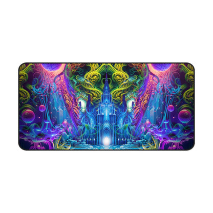 Size comparison of the three The Sacred Vine desk mat sizes side by side