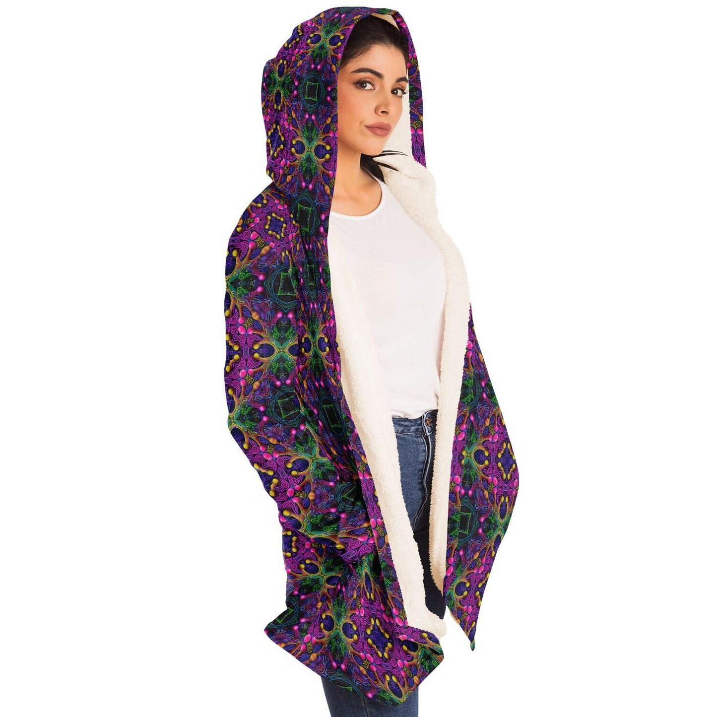 "Kiss Me Pattern" HOODED CLOAK