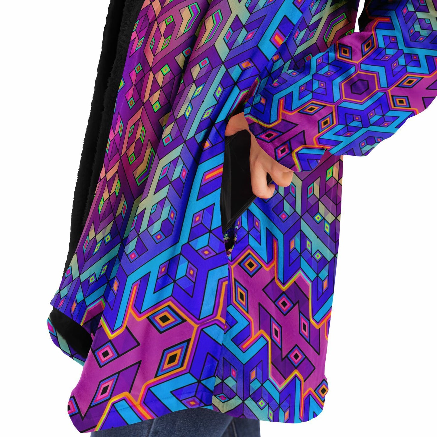 "7th Dimensional Star" (Black) HOODED CLOAK