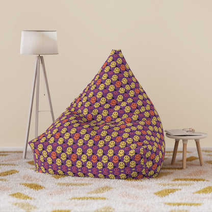 "Purple Melting Smiley" BEAN BAG CHAIR COVER