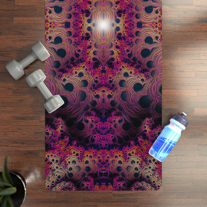 The Fractaleon V2 yoga mat design, shown printed edge to edge on the mat.