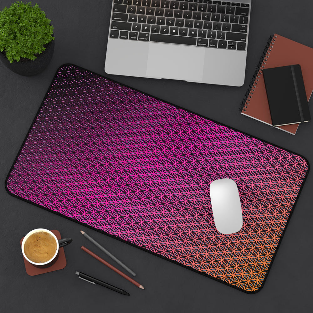 "Pink Flower of Life Pattern" DESK MAT (12x18)(12x22)(15.5x31)